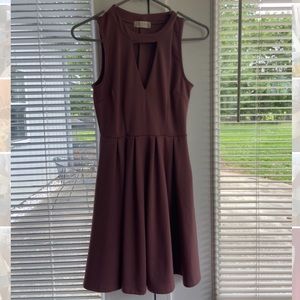 Mauve cut out dress